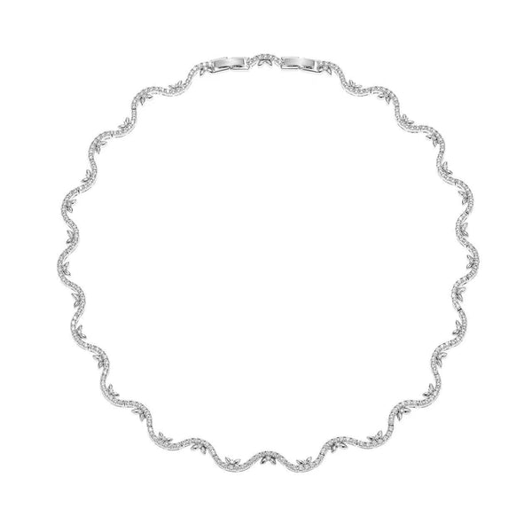 Flowery waves necklace