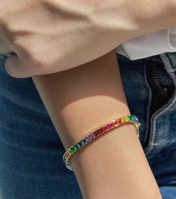 Rainbow square Bracelet