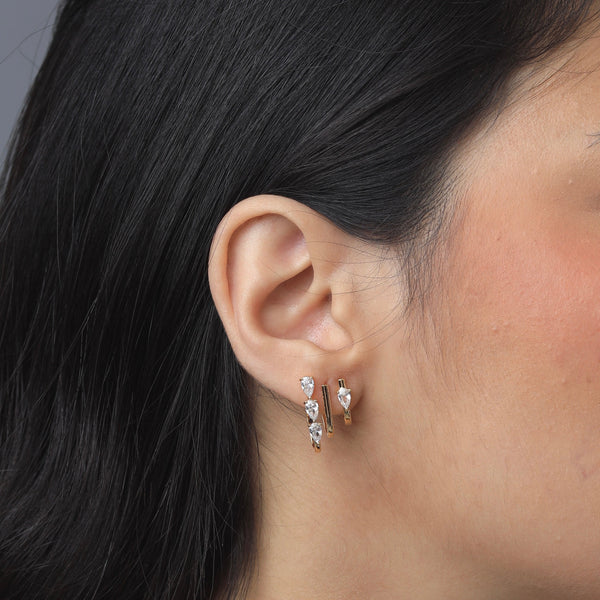 modest pear earrings