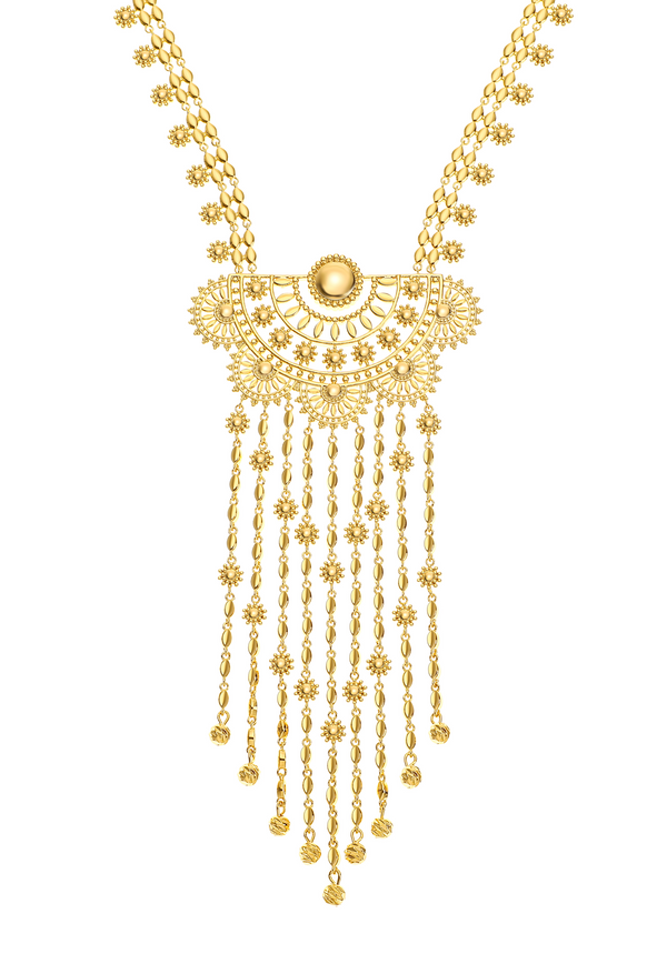 Half flower Mreyah Long Necklace