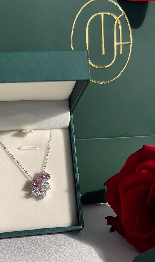 Pink Hearts Necklace